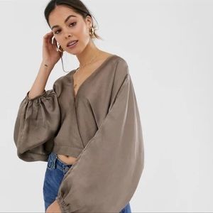 Long sleeve free people crop top